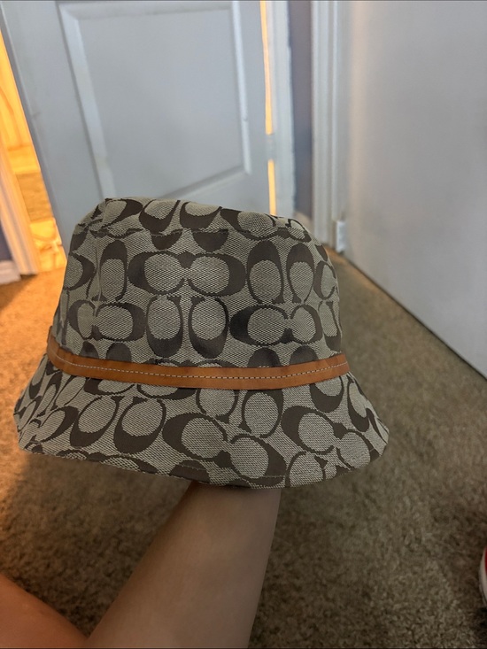 Coach Other - Coach Monogram Bucket Hat in Beige and Brown with Tan Trim